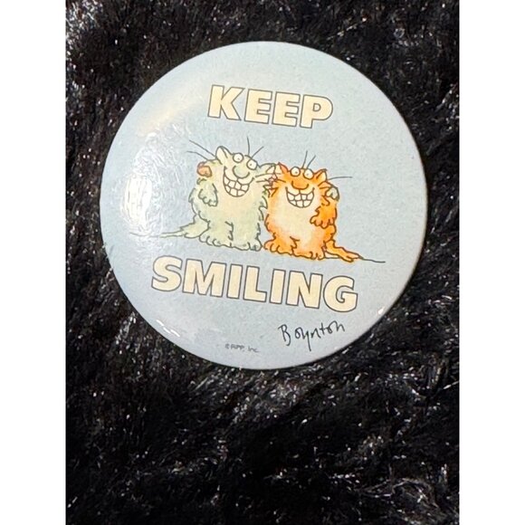 Vintage 80s Cat-Themed Pinback Button Set Of 5 Sandra Boyton /4 Badge A Mint - Picture 4 of 12